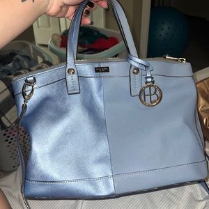 Henri Bendel Authentic Two tone blue satchel